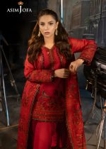 Asim Jofa Fancy Collection 2-Piece Unstitched Luxury Embroidered Paper Cotton with Luxury Silk Trouser AJLFF-12 - Askani Group