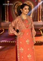 Asim Jofa Wedding Collection 2-Piece Unstitched Luxury Embroidered Chiffon Shirt with Luxury Silk Trouser AJLFF-14 - Askani Group