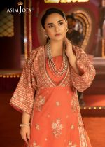 Asim Jofa Wedding Collection 2-Piece Unstitched Luxury Embroidered Chiffon Shirt with Luxury Silk Trouser AJLFF-14 - Askani Group
