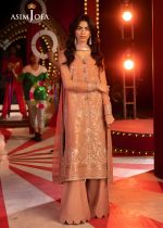 Asim Jofa Sale 3-Piece Unstitched Luxury Embroidered Chiffon Shirt with Embroidered Dupatta with 2 Side Border on Net AJLFF-16 - Askani Group