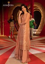 Asim Jofa Sale 3-Piece Unstitched Luxury Embroidered Chiffon Shirt with Embroidered Dupatta with 2 Side Border on Net AJLFF-16 - Askani Group