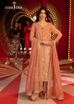 Asim Jofa Sale 3-Piece Unstitched Luxury Embroidered Chiffon Shirt with Embroidered Dupatta with 2 Side Border on Net AJLFF-16 - Askani Group
