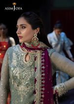 Asim Jofa Sale 3-Piece Unstitched Luxury Embroidered Chiffon Shirt with Embroidered Dupatta with 4 Side Border on Chiffon - Askani Group