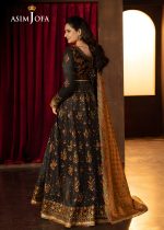Asim Jofa Designer Clothes Sale Luxury Embroidered Silk Shirt with Embroidered Silk Dupatta – AJLFF-19 - Askani Group