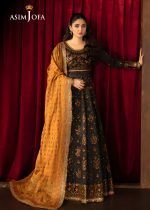 Asim Jofa Designer Clothes Sale Luxury Embroidered Silk Shirt with Embroidered Silk Dupatta – AJLFF-19 - Askani Group