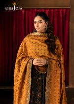 Asim Jofa Designer Clothes Sale Luxury Embroidered Silk Shirt with Embroidered Silk Dupatta – AJLFF-19 - Askani Group