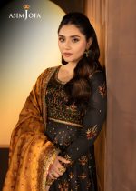 Asim Jofa Designer Clothes Sale Luxury Embroidered Silk Shirt with Embroidered Silk Dupatta – AJLFF-19 - Askani Group
