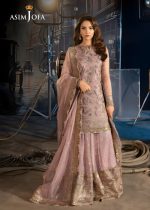 Asim Jofa Designer Clothes Sale Luxury Embroidered Zari Check Net Shirt with Embroidered Zari Check Net – AJLFF-18 - Askani Group