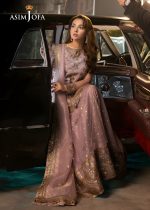 Asim Jofa Designer Clothes Sale Luxury Embroidered Zari Check Net Shirt with Embroidered Zari Check Net – AJLFF-18 - Askani Group