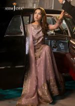 Asim Jofa Designer Clothes Sale Luxury Embroidered Zari Check Net Shirt with Embroidered Zari Check Net – AJLFF-18 - Askani Group