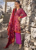 Ideas by Gul Ahmed Sale 3-Piece Nylon Velvet Shirt with Nylon Velvet Dupatta Unstitched Suit BVL-12012 A - Askani Group