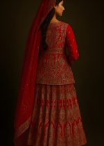 Askani Group Bridal Suit Heavily Embroidered Net Sharara Set with Short Shirt with Dupatta - Ready to Wear