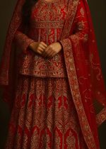 Askani Group Bridal Suit Heavily Embroidered Net Sharara Set with Short Shirt with Dupatta - Ready to Wear